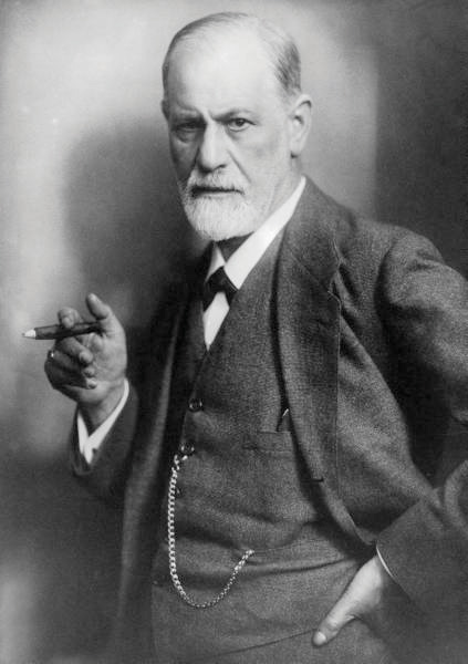 This picture shows a portait of Sigmund Freud.