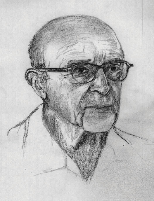 This diagram illustrates a portrait of Carl Rogers.